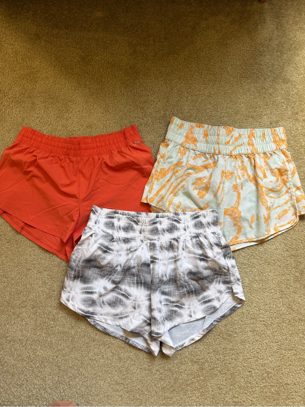 DSG Women's Orange, White & Gray Athletic Shorts Trio